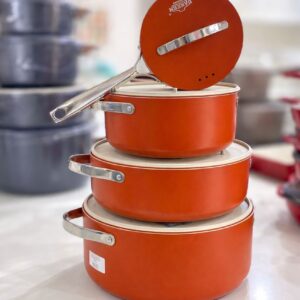4PCS UAKEEN CERAMIC COOKWARE SET