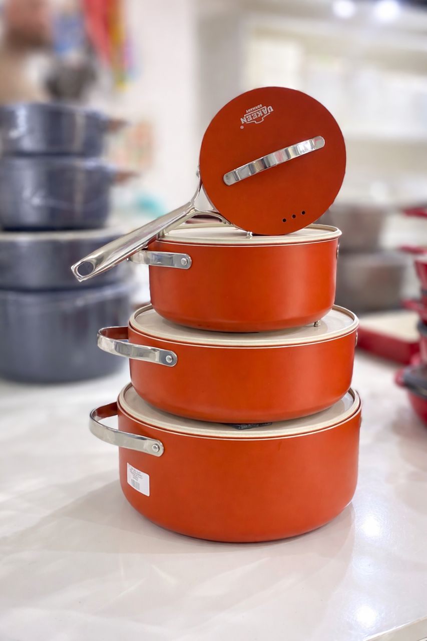 4PCS UAKEEN CERAMIC COOKWARE SET