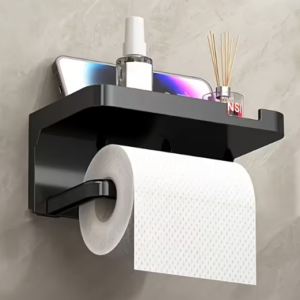 TISSUE HOLDER WITH STICKER (BLACK)